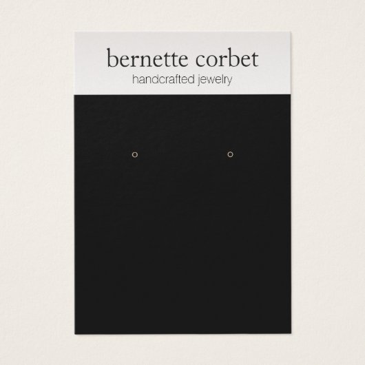 Modern Black Juwelier Designer Earring Display Car (Vorderseite)