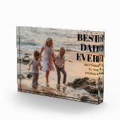 Modern Black Kids Names Custom Best Dad Ever Fotoblock (Rechts)