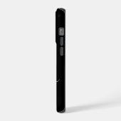 Modern Black Lila Script Monogram iPhone Hülle (Linke Seite)