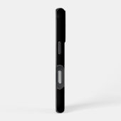 Modern Black Lila Script Monogram iPhone Hülle (Rechte Seite)