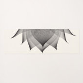 Modern Black Lotus Blume Piazza della Riforma Yogamatte (Rückseite (Horizontal))