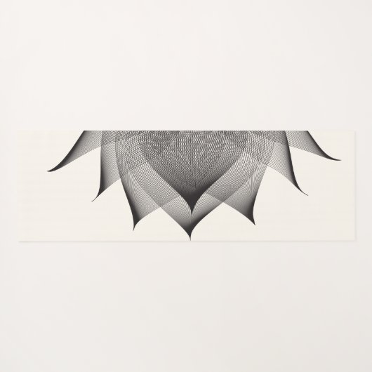 Modern Black Lotus Blume Piazza della Riforma Yogamatte (Rückseite (Horizontal))