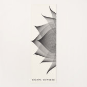 Modern Black Lotus Blume Piazza della Riforma Yogamatte (Vorderseite)