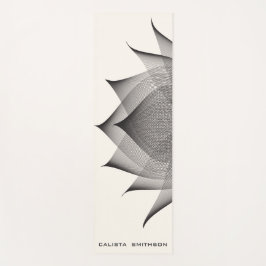 Modern Black Lotus Blume Piazza della Riforma Yogamatte