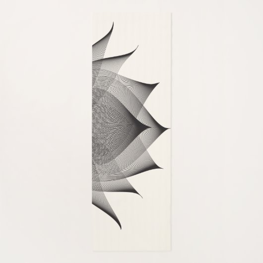 Modern Black Lotus Blume Piazza della Riforma Yogamatte (Rückseite)