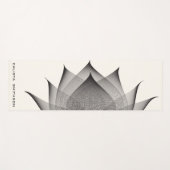 Modern Black Lotus Blume Piazza della Riforma Yogamatte (Vorderseite (Horizontal))