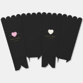 Modern Black Love Text with Heart Stylish Popcorn Geschenkschachtel (Ungeklappt)