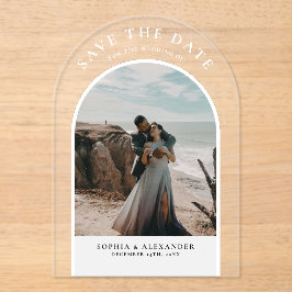 Modern black marble arch frame photo minimalist acryleinladungen