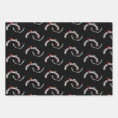 Modern Black Merry Christmas Graffiti Geschenkpapier Set (Vorderseite 2)