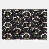 Modern Black Merry Christmas Graffiti Geschenkpapier Set (Vorderseite)
