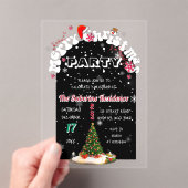 Modern Black Merry Christmas Graffiti Party  Acryleinladungen (Insitu (Handheld))