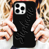 Modern Black Minimalistisch Script Name Case-Mate iPhone Hülle