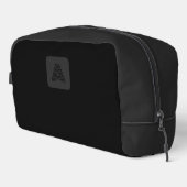 Modern Black Monogram Einfache Minimalistische Vor Waschbeutel (Rechte Ecke)