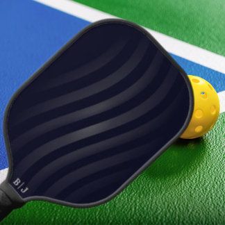 Modern Black Monogram | Geometrisch Pickleball Schläger
