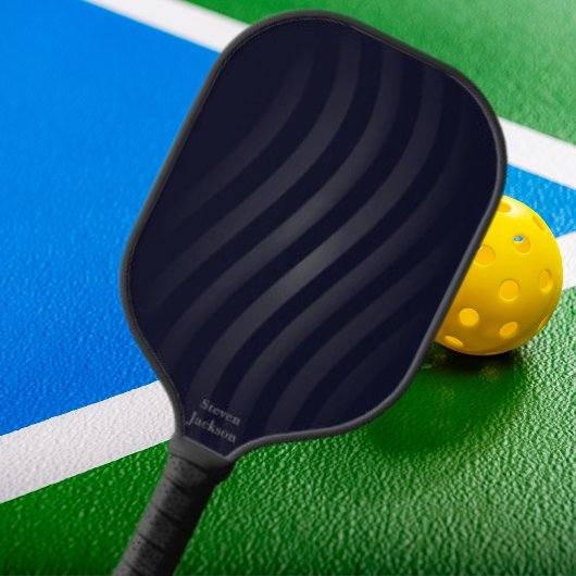 Modern Black Monogram | Geometrisch Pickleball Schläger