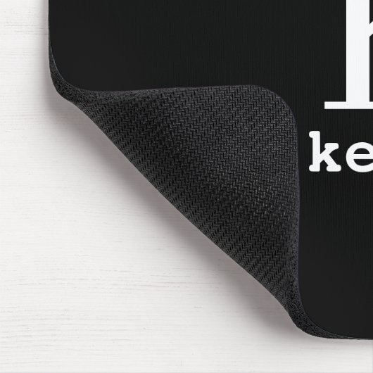 Modern Black Monogram Name personalisiert Mousepad (Ecke)