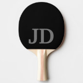 Modern Black Monogram Tischtennis Schläger (Vorderseite)