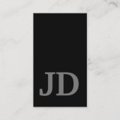 Modern Black Monogram Visitenkarte (Vorderseite)