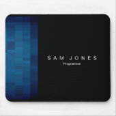 Modern Black N Blue Pixel Mousepad (Vorne)