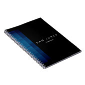 Modern Black N Blue Pixel Notizblock (Rechte Seite)