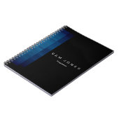 Modern Black N Blue Pixel Notizblock (Linke Seite)