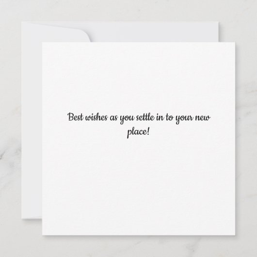 Modern Black New Zuhause Housewarming Card Dankeskarte (Rückseite)