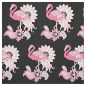 Modern Black Paisley Pink Flamingo Stoff (Muster)