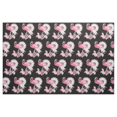 Modern Black Paisley Pink Flamingo Stoff (Fat Quarter (45,7 x 55,9 cm))