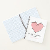 Modern Black Pink Bobby Buttone Hair Stylist Brand Notizblock (Innenseite)