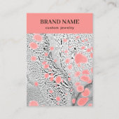 Modern Black Pink Marble Jewelry Display Card Visitenkarte (Vorderseite)