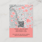 Modern Black Pink Marble Jewelry Display Card Visitenkarte (Rückseite)