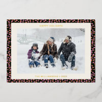 Modern Black Pink Simple Typografy Foto Gold