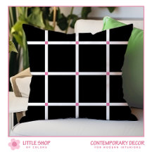 Modern Black Pink Windows Kariert
