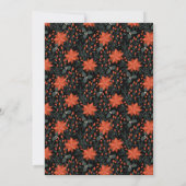 Modern Black Poinsettia Christmas Party Invitation Einladung (Rückseite)