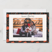 Modern Black Poinsettia Ein Foto Weihnachten (Vorderseite)