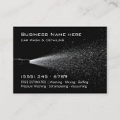 Modern Black Pressure Wash Car Detailing QR Visitenkarte (Vorderseite)