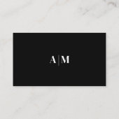 Modern Black Professional Photo Visitenkarte (Rückseite)