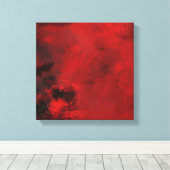 Modern Black & Red Abstrakt - kreativ & künstleris Leinwanddruck (Insitu (Holzboden))