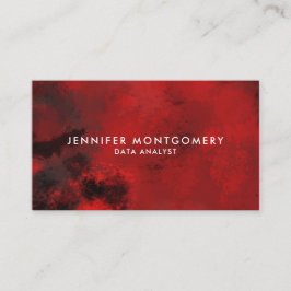 Modern Black & Red Abstrakt - kreativ & künstleris Visitenkarte