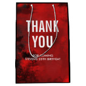 Modern Black & Red Abstrakt - Vielen Dank Mittlere Geschenktüte (Vorderseite)