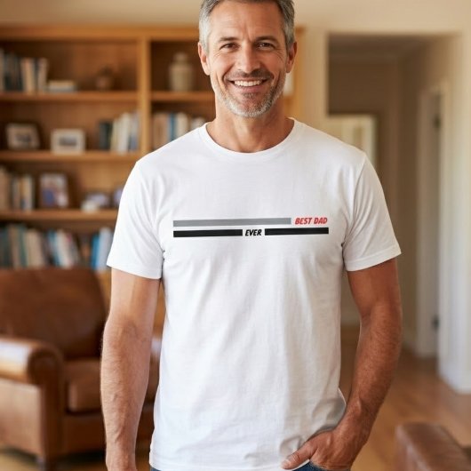 Modern Black Red Best Vater Ever T - Shirt