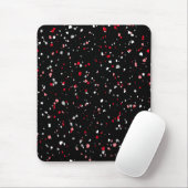 Modern Black Red Terrazzo Trendy Pattern Mouse Pad Mousepad (Mit Mouse)