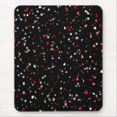 Modern Black Red Terrazzo Trendy Pattern Mouse Pad Mousepad (Vorne)