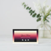 Modern Black Red White Gradient Sparkard Diamonds Visitenkarte (Stehend Vorderseite)