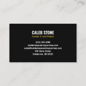 Modern Black Residential Painter & House Painting Visitenkarte (Rückseite)