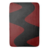 Modern Black River Deep Red Badematte (Vorderseite Vertikal)