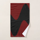 Modern Black River Deep Red Badhandtuch Set (Handtuch)
