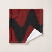 Modern Black River Deep Red Badhandtuch Set (Waschlappen)