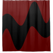 Modern Black River Deep Red Duschvorhang (Vorderseite)