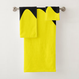 Modern Black River Gelb Badhandtuch Set